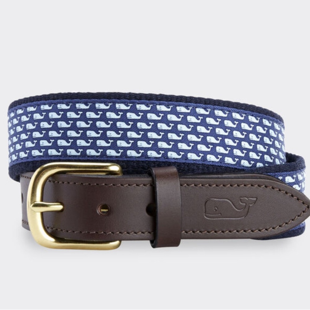 Vineyard Vines Boys' Classic Whale Canvas Club Belt